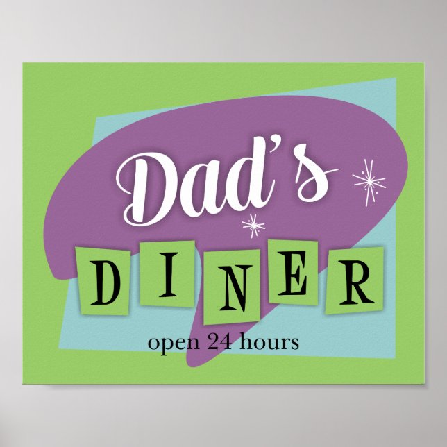 Poster Papa's Diner Cuisine personnalisée Imprimer (Devant)
