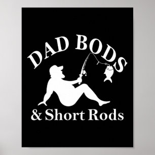 Poster Papas en forme et cannes courtes Amateurs de pêche