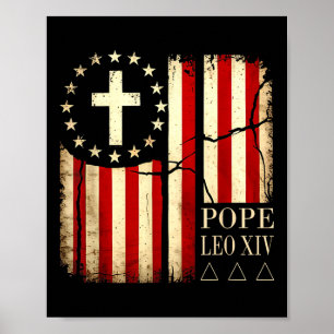 Poster Pape Léon Xiv Église Catholique Foi Chrétienne Pap