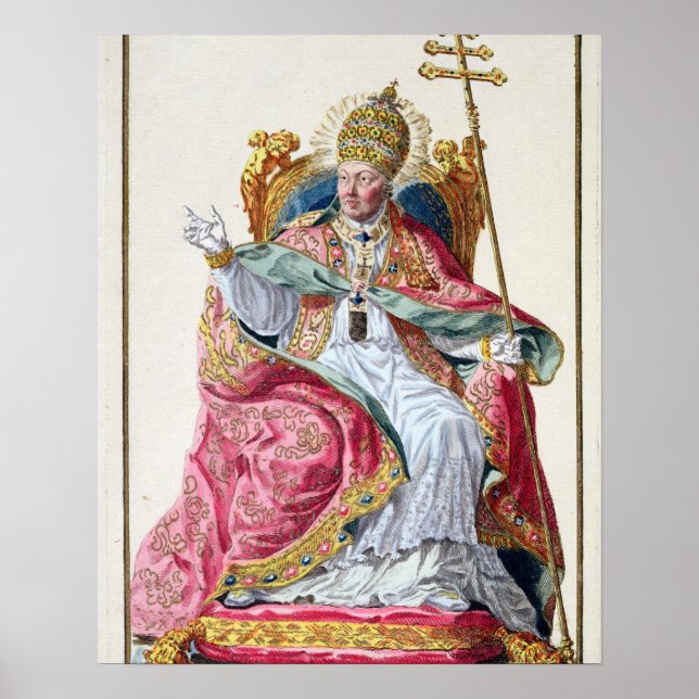 Poster Pape Pie VI (1717-99) de Receuil des Estampes, (Devant)