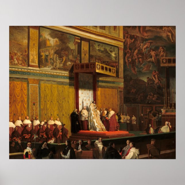 Poster Pape Pie VI - Jean-Auguste - Ingres Art (Devant)