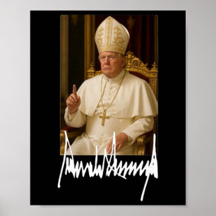 Poster Pape Trump Drôle Président Américain Trump Vatican
