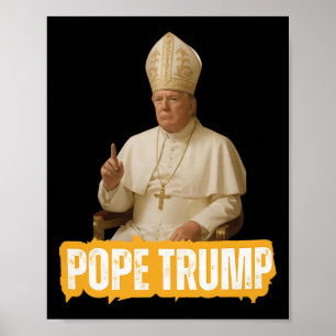 Poster Pape Trump Drôle Trump Vatican Chrétien Rétro Chu