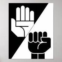 Paper bat Rock – Art minimaliste noir et blanc