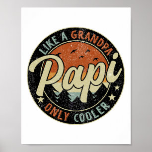 Poster Papi Comme Un Grand-Père Uniquement Glacière Vinta