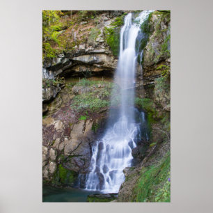 Poster Papier d'affiche Cascade et Roches (Matte)