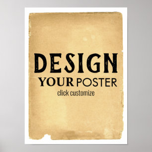 Poster Papier d'Arrière - plan d'antiquité personnalisé