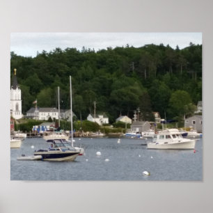 Poster Papier de Boothbay Harbour 11 po x 8,5 po (