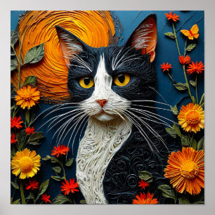 Poster Papier de chat mignon