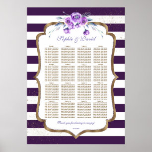 Poster Papier de siège pour violet Violet d'or Eustoma