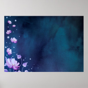 Poster Papier fleur en fleurs vintage