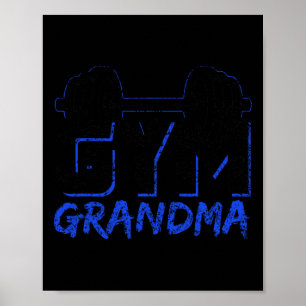 Poster Papier Grand-mère Musculation Entraînement Fitness
