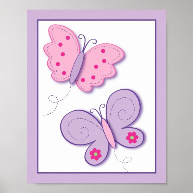 Poster Papier Lilac Fleur Pépinière Mur Art Imprimer (Devant)