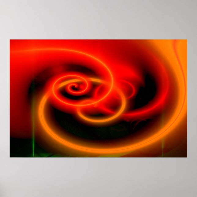 Poster Papier lourd d'archives Art Abstrait rouge (Devant)