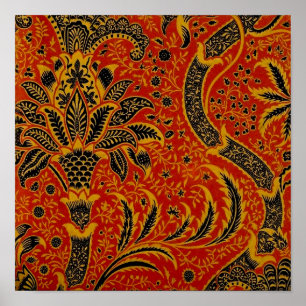Poster Papier peint antique William Morris India