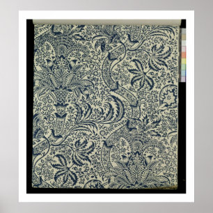Poster Papier peint avec style marine bleu algue