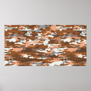 Poster Papier peint Camouflage à couture abstraite pois