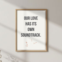 Papier peint citation musicale romantique. Chambre