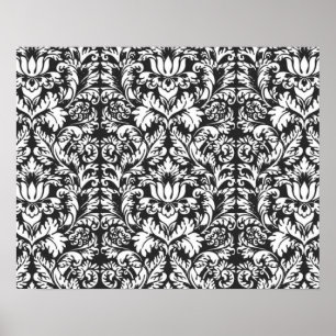 Poster Papier peint classique brocart en dentelle de Dama
