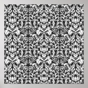 Poster Papier peint classique brocart en dentelle de Dama