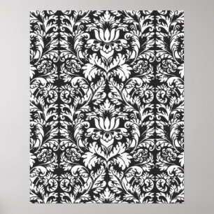 Poster Papier peint classique brocart en dentelle de Dama