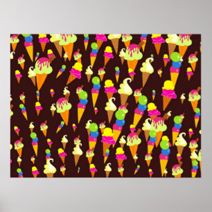 Poster Papier peint de glace