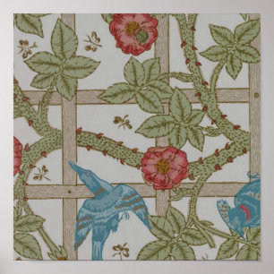 Poster Papier peint en treillis William Morris