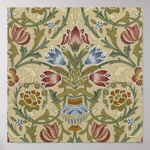 Poster Papier Peint Fleur Motif Brocart de William Morris