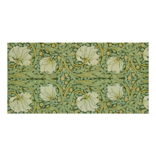 Poster Papier peint floral bleu Pimpernel de William Morr