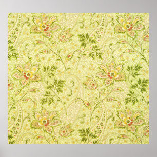 Poster Papier peint floral classique : Vieille Élégance