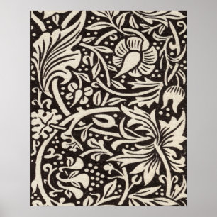 Poster Papier peint floral Narcisse William Morris
