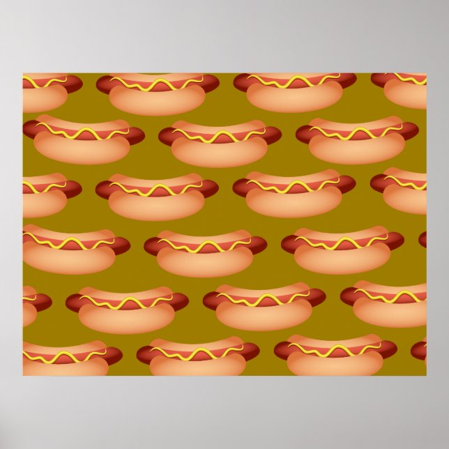 Poster Papier peint Hotdog (Devant)