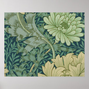 Poster Papier peint Motif échantillon avec Chrysanthemum
