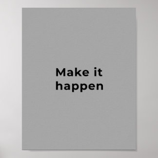 Poster Papier peint motivation gris