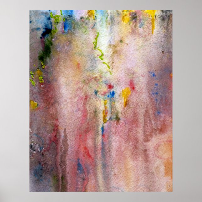 Poster Papier peint rose (Devant)