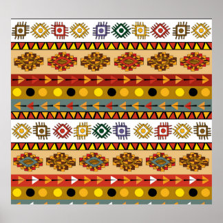 Poster Papier peint tribal, design artistique ethnique.