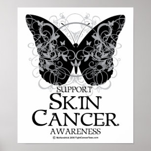 Poster Papillon 2 de cancer de la peau