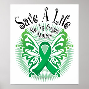Poster Papillon 3 de donateur d'organe