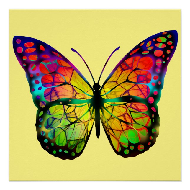 POSTER PAPILLON ABSTRAIT (Devant)