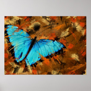 Poster Papillon Abstrait