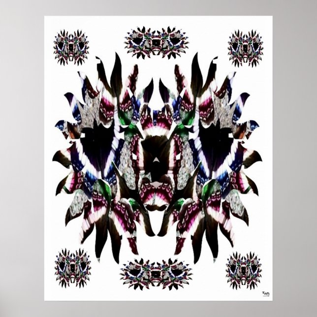 Poster Papillon Abstrait (Devant)