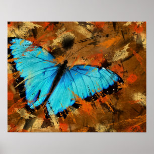 Poster Papillon Abstrait