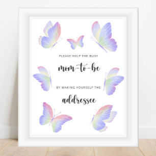 Poster Papillon Aidez la maman à être occupée