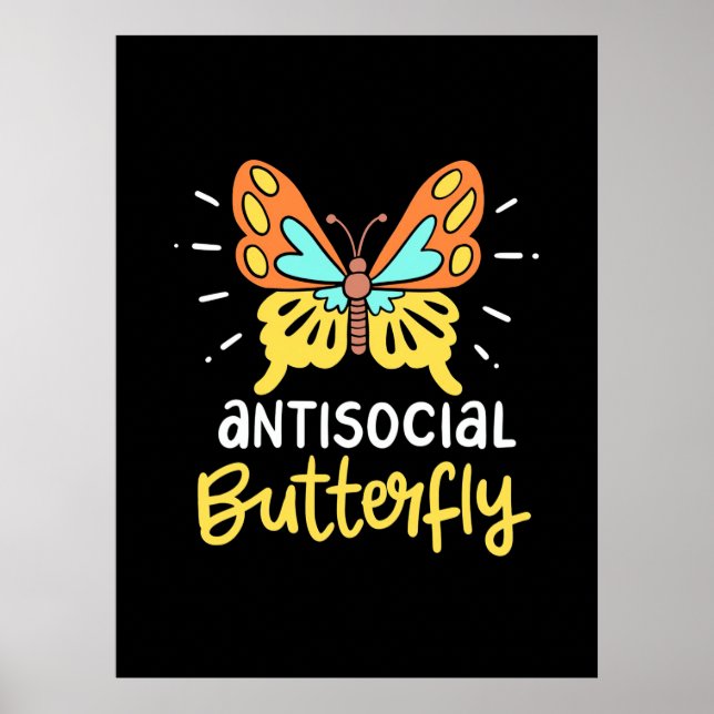 Poster Papillon antisocial (Devant)