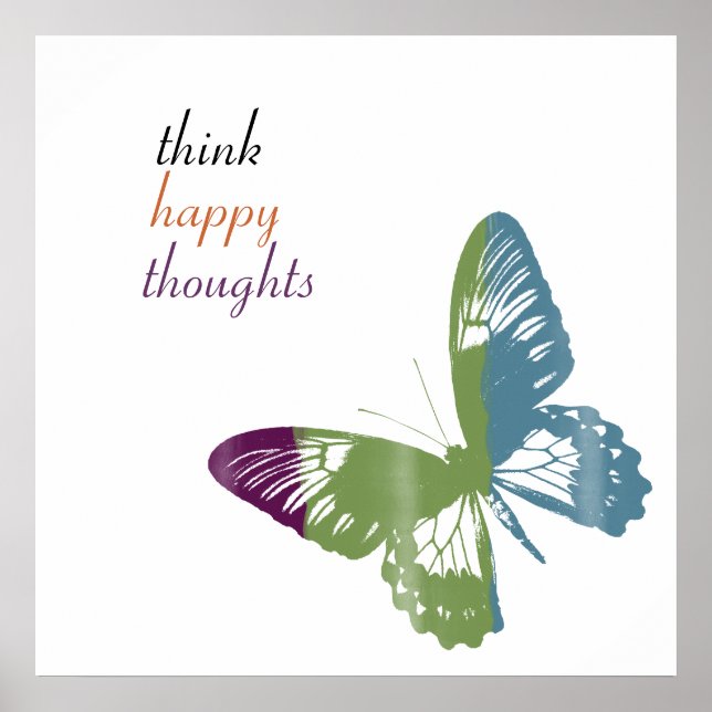 Poster Papillon aquarelle (Devant)