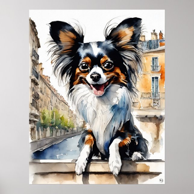 Poster Papillon - Art Chien Imprimer (Devant)