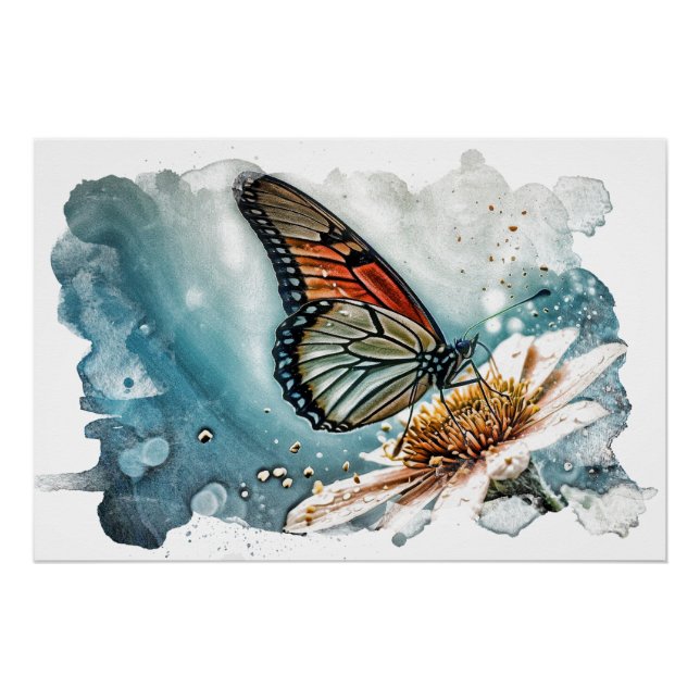 Poster *~* Papillon Artistique Creative Flower Gift AP52 (Devant)