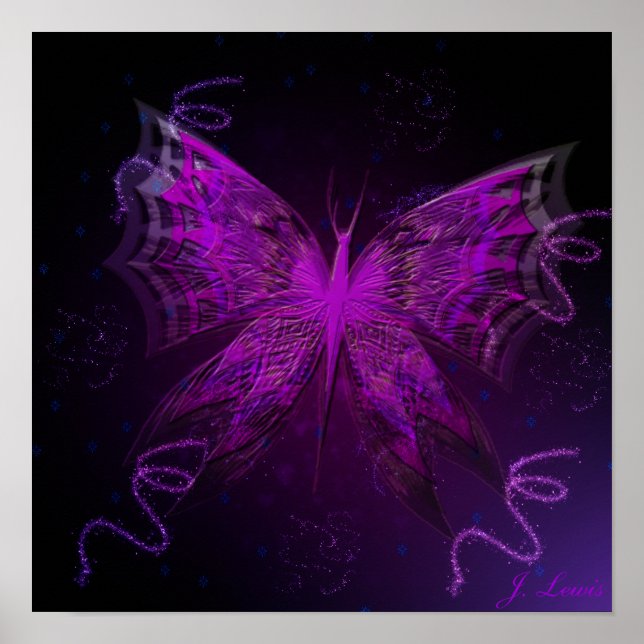 Poster Papillon astral (Devant)