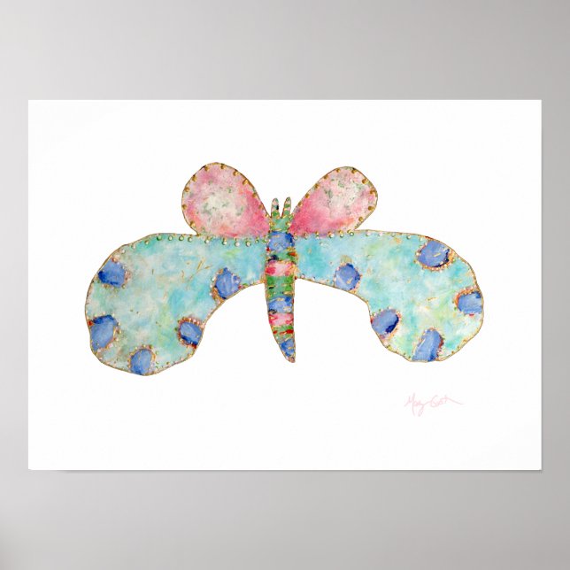 Poster Papillon Bluebell Imprimer (Devant)