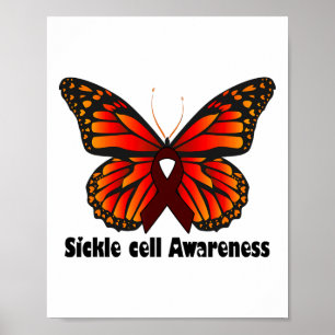 Poster Papillon Cellule faucille Ap de sensibilisation à 